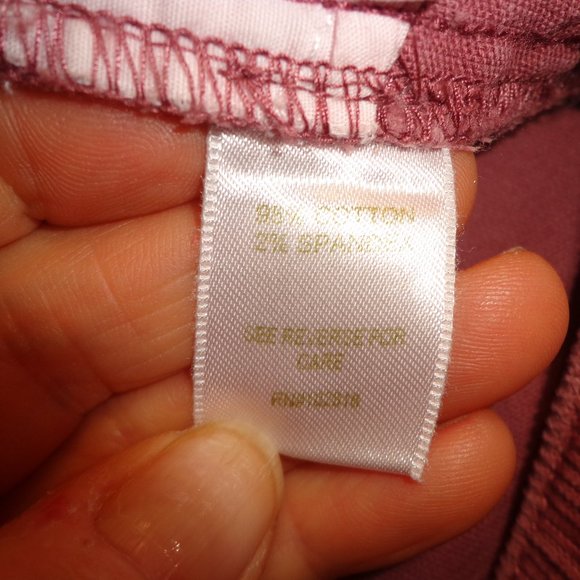 Garnet Hill Slim 5-Pocket Cord Size 2 Rose Zip/Button Closure - Picture 13 of 13